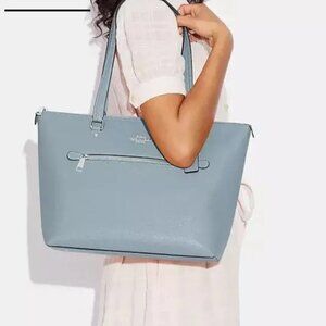 NWT Coach Gallery Tote Bag - blue sage